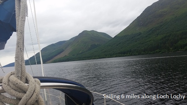  Sailing 8 miles west along Loch Lochy